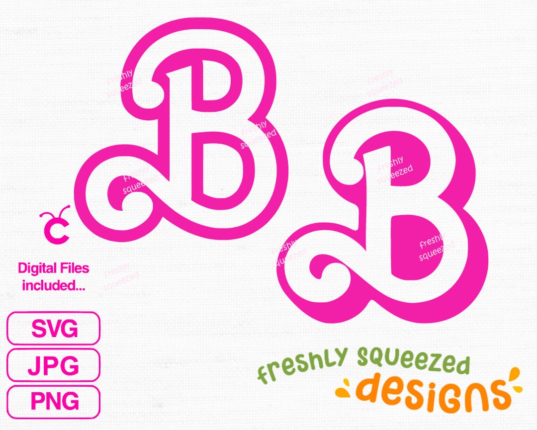 Barbi Barb B Logo Pink Svg Png Jpg archivo SVG para cricut - Etsy España
