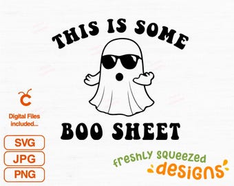 Boo Sheet SVG: Ghost Design for Printing, Sublimation (Digital Download