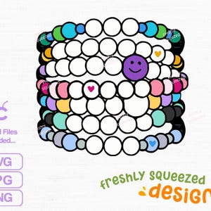 Bundle Friendship Bracelet svg design, do it yourself digital bracelet - svg png jpg bundle, cricut, Instant Download