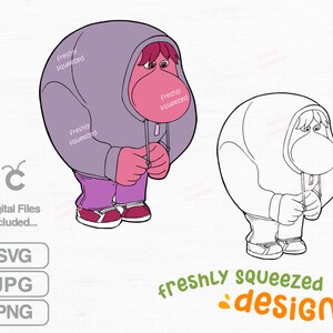 Embarrassment Character from Inside Out Movie, SVG PNG JPG, cut files, silhouette and sublimation, Instant Download, Digital