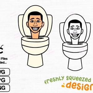 Skibidi Toilet PNG SVG JPG, bestand van hoge kwaliteit, shirt, gesneden bestand, sublimatie, Instant Digitale Download