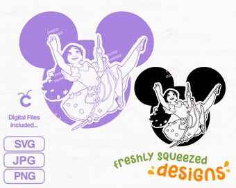 Isabella Madrigal Mickey Ears Floral Design SVG PNG JPG Bundle (Digital Download)