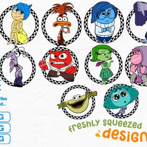 Checker all Characters set from Inside Out Movie, SVG PNG JPG, cut files, silhouette and sublimation, Instant Download, Digital