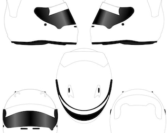 Arai CK6 all views - (VECTOR DESIGN TEMPLATE)