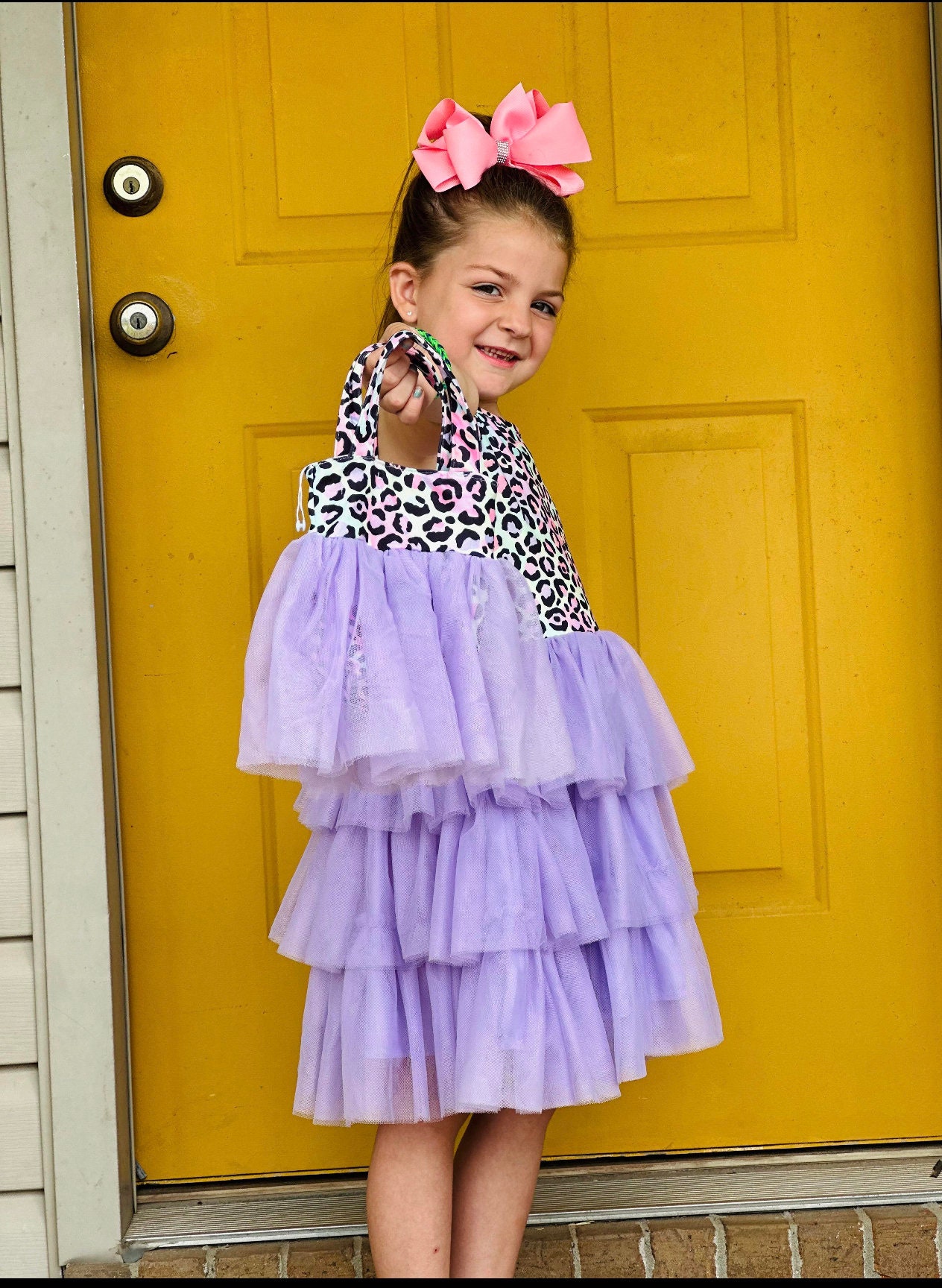 Pete + Lucy Just Love Long Sleeve Tulle Dress Valentine's Day main image 1