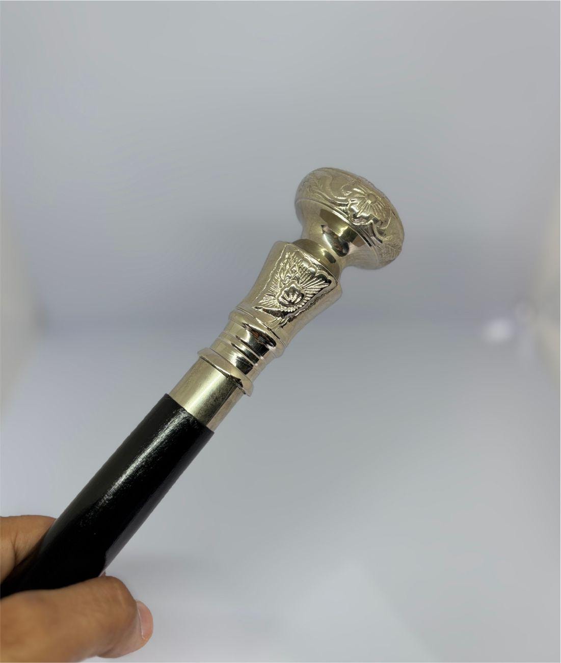 Bastone Da Passeggio In Metallo Con Manico A Pomello – Stile Vintage Antico (pre-1901)