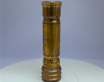 Personalized Brass Kaleidoscope: Antique Brown Finish, Handmade Optical Toy