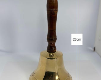 Tibetische Tingsha-Glocke – 6,5 Cm Durchmesser, Handgefertigt Aus Messing, Mit 8 Verheißungsvollen Symbolen & Ledertasche