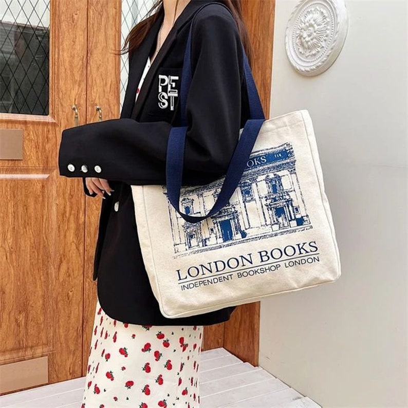 London Canvas Tote Bag Etsy