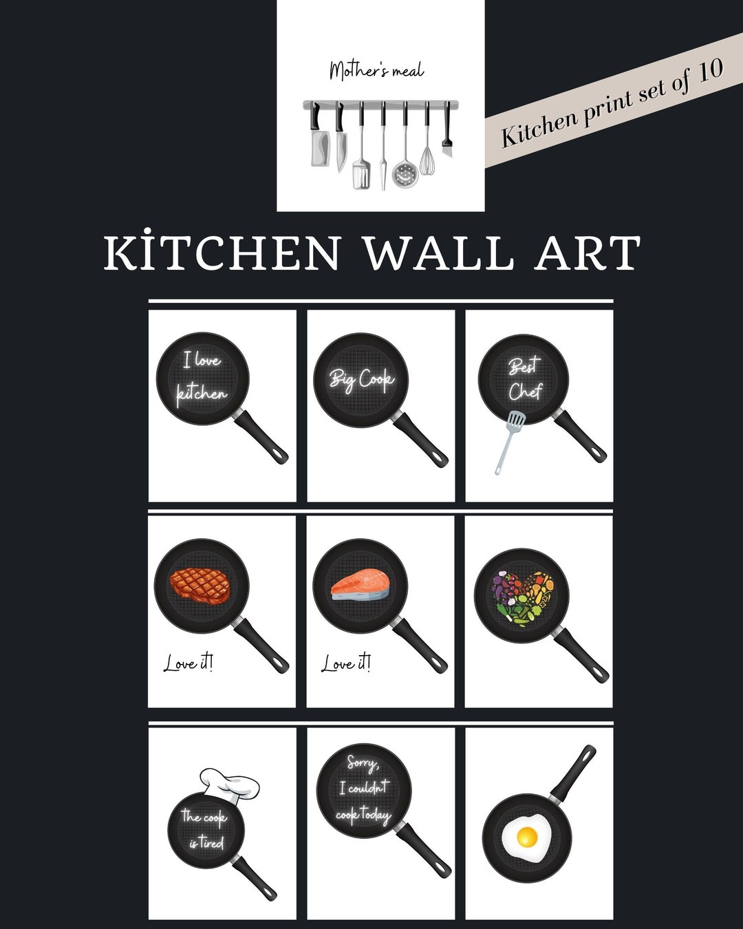 Wall Decoration for Use in the Kitchen Wall Decoration Ideas - Etsy