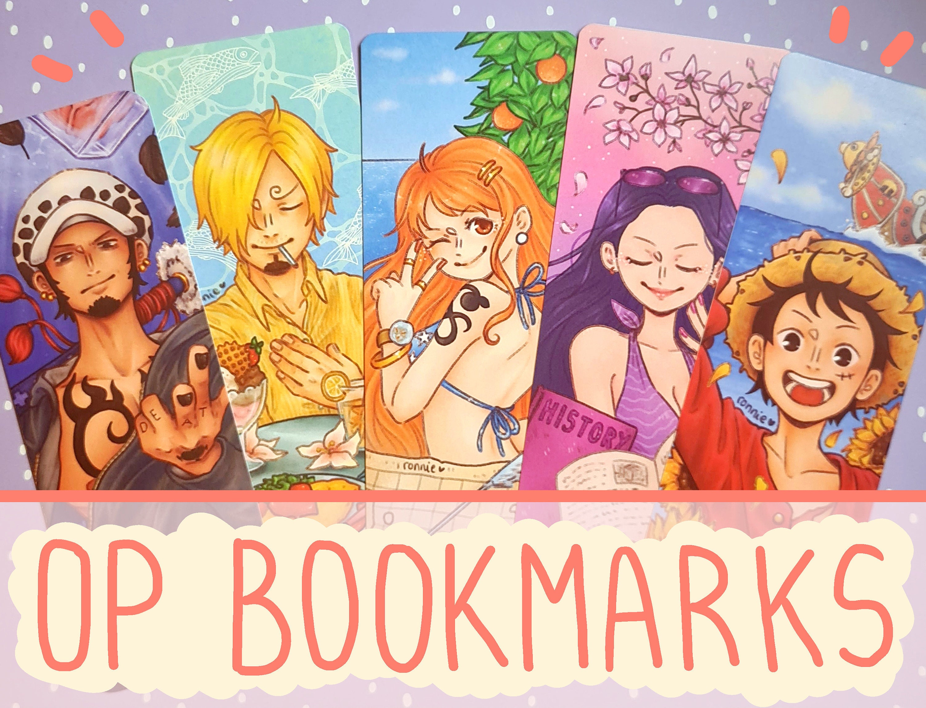 One piece bookmark -  France