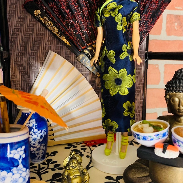 Asian Vintage Style Maxi Dress