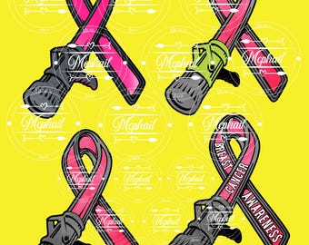 Fire Department Fire Hose Breast Cancer PNG Digital Download, Pink Cancer Ribbon Fire Hose, October Breast Cancer Awareness Fire Station