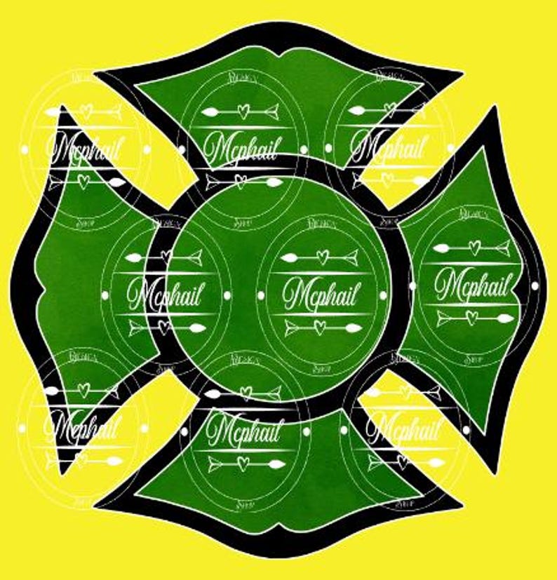 Christmas Firefighter Maltese Cross Png Digital Download Bundle ...