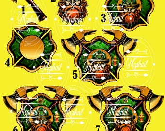 St. Patrick's Day Feuerwehrmann Feuerwehr Malteser, Feuerwehrmann Kobold PNG Digital Download Bundle Grünes Feuer Malteser Fire Dept Symbo