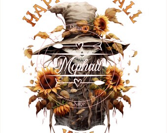 Boy fall autumn scarecrow, PNG file, sublimation, Happy fall yall, digital download, scary boy scarecrow