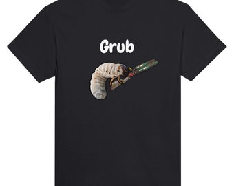 Unisex T-Shirt Rust | Grub with Doublebarrel | Rust Survival Game