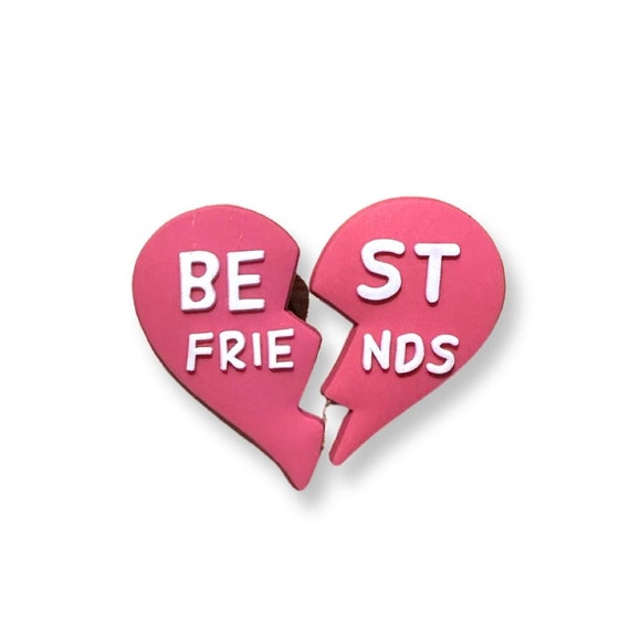 Pink Best Friends Croc Charms Decorative Shoe Charms for Crocs