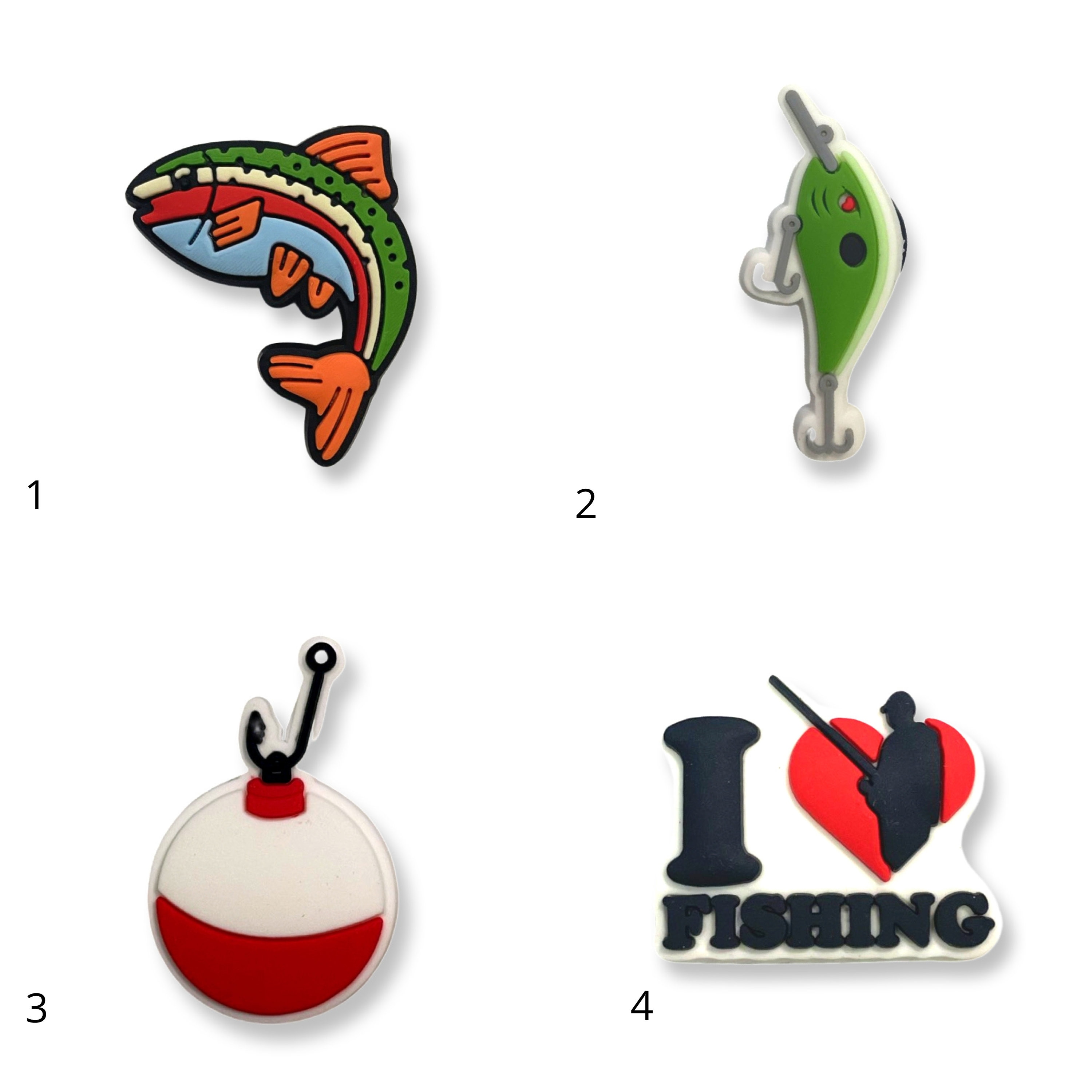 Fishing Croc Charms Decorative Shoe Charms for Crocs Fashionable