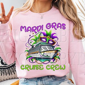 Mardi Gras Cruise PNG, Family Matching Cruise Tshirt PNG, NOLA New Orleans Carnival Travel Vacation Sublimation, Digital Download