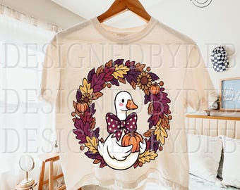 Coquette Preppy Fall Goose PNG, Girly Autumn Autumn Goose PNG, Trendy Cozy Geese Mama Mom Life T Shirt Sublimation Design, Digital Download