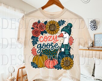Coquette Preppy Fall Goose PNG, Girly Autumn Autumn Goose PNG, Trendy Cozy Geese Mama Mom Life T Shirt Sublimation Design, Digital Download