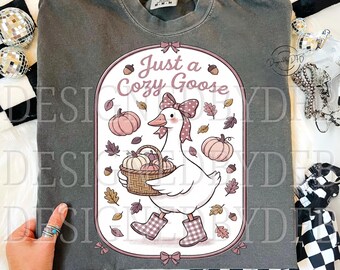 Cute Fall Goose PNG, Coquette Preppy Girly Autumn Autumn Geese PNG, Trendy Cozy Mama Mom Life T Shirt Sublimation Design, Digital Download