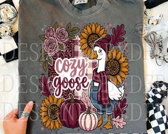 Coquette Preppy Fall Goose PNG, Girly Autumn Autumn Goose PNG, Trendy Cozy Geese Mama Mom Life T Shirt Sublimation Design, Digital Download