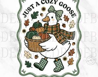 Cute Fall Goose PNG, Coquette Preppy Girly Autumn Autumn Geese PNG, Trendy Cozy Mama Mom Life T Shirt Sublimation Design, Digital Download