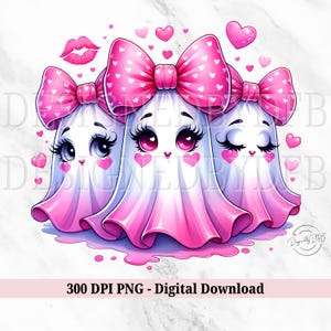 Valentine's Day Ghost PNG, Be My Boo Cute Retro Valentine Ghosts With Hearts, Boujee Ghost Funny Trendy Sublimation Design, Digital Download