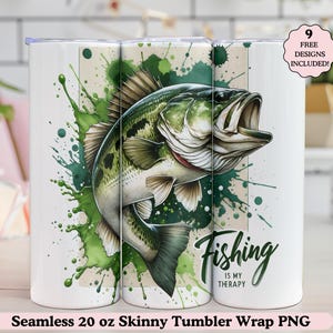 Fishing is My Therapy Tumbler Wrap PNG, Funny Fisherman Humor Tumbler ...
