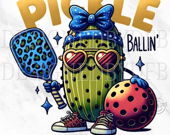 Pickle Ballin PNG, Clipart carino e divertente di Pickleball, Maglietta trendy Pickle Ball Dink This Sublimazione, Download digitale