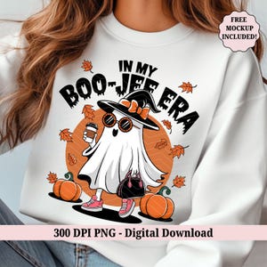 In My Boo-Jee Era Ghost Halloween PNG - grappige retro boujee PNG - Spooky Season PNG - Witchy Coffee Lover herfst clipart - digitale download