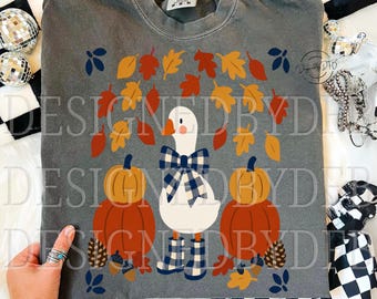 Cute Fall Goose PNG, Coquette Preppy Girly Autumn Autumn Geese PNG, Trendy Cozy Mama Mom Life T Shirt Sublimation Design, Digital Download