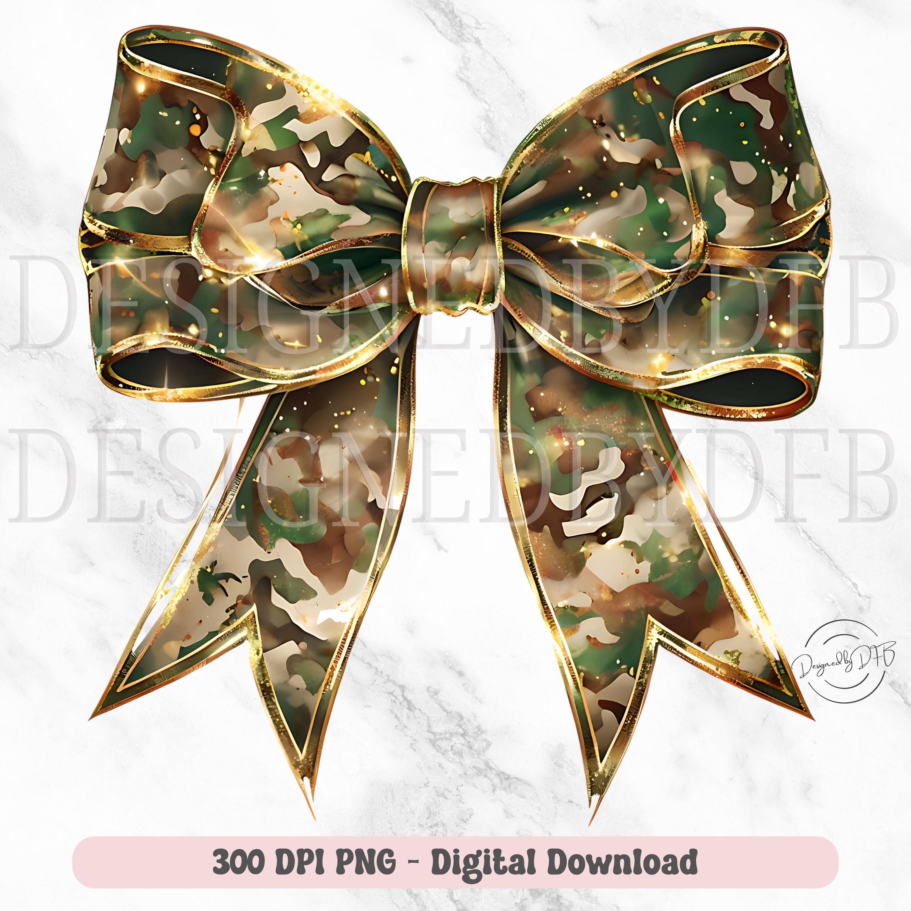 Spark’l Luxe Green Camo with Rose Gold Lining Bow Band Camo Cheer Bow - Glitter Cheer Bow - Sparkle Cheer Camo  main image 4