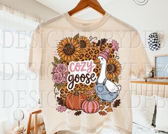Coquette Preppy Fall Goose PNG, Girly Autumn Autumn Goose PNG, Trendy Cozy Geese Mama Mom Life T Shirt Sublimation Design, Digital Download