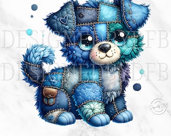 Perro de retazos de mezclilla PNG, Diseño de sublimación de cachorro lindo, Perro de mezclilla, Amantes de los animales, Mamá perro PNG, Clipart de camisa de perro occidental, Descarga digital