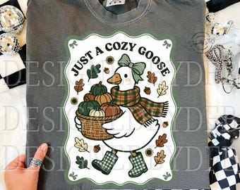 Cute Fall Goose PNG, Coquette Preppy Girly Autumn Autumn Geese PNG, Trendy Cozy Mama Mom Life T Shirt Sublimation Design, Digital Download