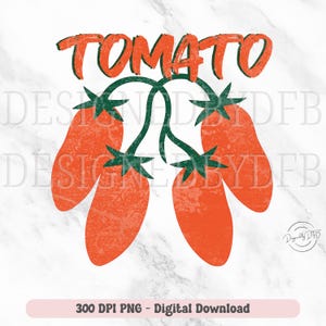 Tomato Girl PNG, Botanical Fruit Tshirt Sublimation Design, Vegetable Cottagecore Png, Print on Demand Png, Trendy POD Digital Download