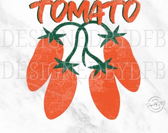 Tomaat meisje png, botanisch fruit tshirt sublimatie ontwerp, plantaardige cottagecore png, print on demand png, trendy POD digitale download