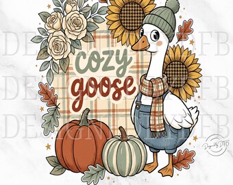 Coquette Preppy Fall Goose PNG, Girly Autumn Autumn Goose PNG, Trendy Cozy Geese Mama Mom Life T Shirt Sublimation Design, Digital Download