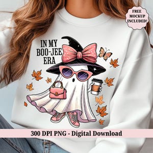 In My Boo-Jee Era Ghost Halloween PNG - grappige retro boujee PNG - Spooky Season PNG - Witchy Coffee Lover herfst clipart - digitale download