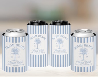 Personalized Beach Bachelorette Favors, Custom Girls Weekend Trip Welcome Gift Bag Idea, Cute Can Cooler For Coastal Bach Party or Vacation