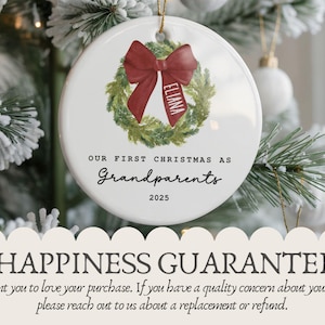 First Christmas As Grandparents Ornament, New Grandparents Christmas Ornament, 1st Christmas Grandparent Ornament, First Grandchild Ornament image 8
