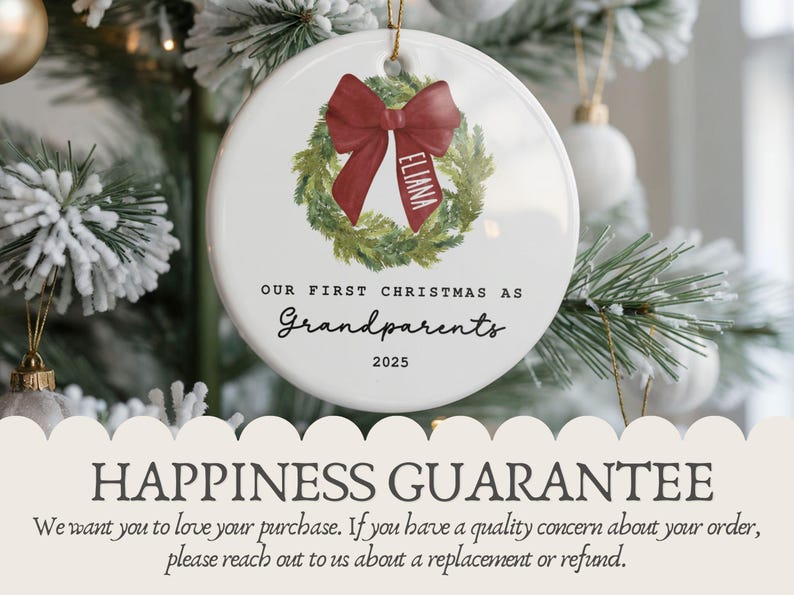 First Christmas As Grandparents Ornament, New Grandparents Christmas Ornament, 1st Christmas Grandparent Ornament, First Grandchild Ornament image 8