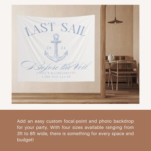 Last Sail Before the Veil Bachelorette Party Banner, Personalized Girls ...