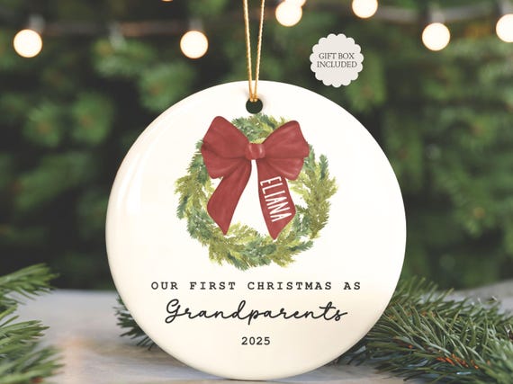 First Christmas As Grandparents Ornament, New Grandparents Christmas Ornament, 1st Christmas Grandparent Ornament, First Grandchild Ornament
