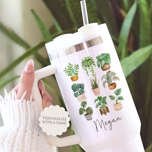 Personalized Plant Lover Tumbler, Gift for Plant Lover Mugs, Plant Lover Birthday Gift, Plant Lover Retirement Gift, Plants Lover Tumbler