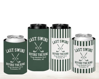 Golf Bachelor Party Can Coolers, Personalized Guys Weekend Trip Favors, Custom Drink Holder For Golfing Bach Scottsdale Vegas Palm Springs