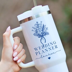 Vaso personalizado para organizador de bodas, tazas de regalo para organizadores de bodas, regalos de agradecimiento para coordinadores de bodas, tazas personalizadas para organizadores de bodas imagen 1